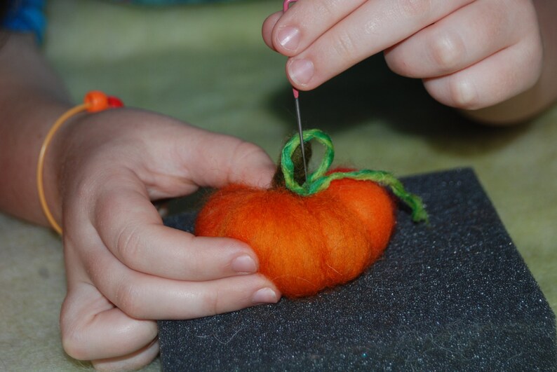 DIY Needle Felted Pumpkin Kit With Premade Forms Fall Etsy
