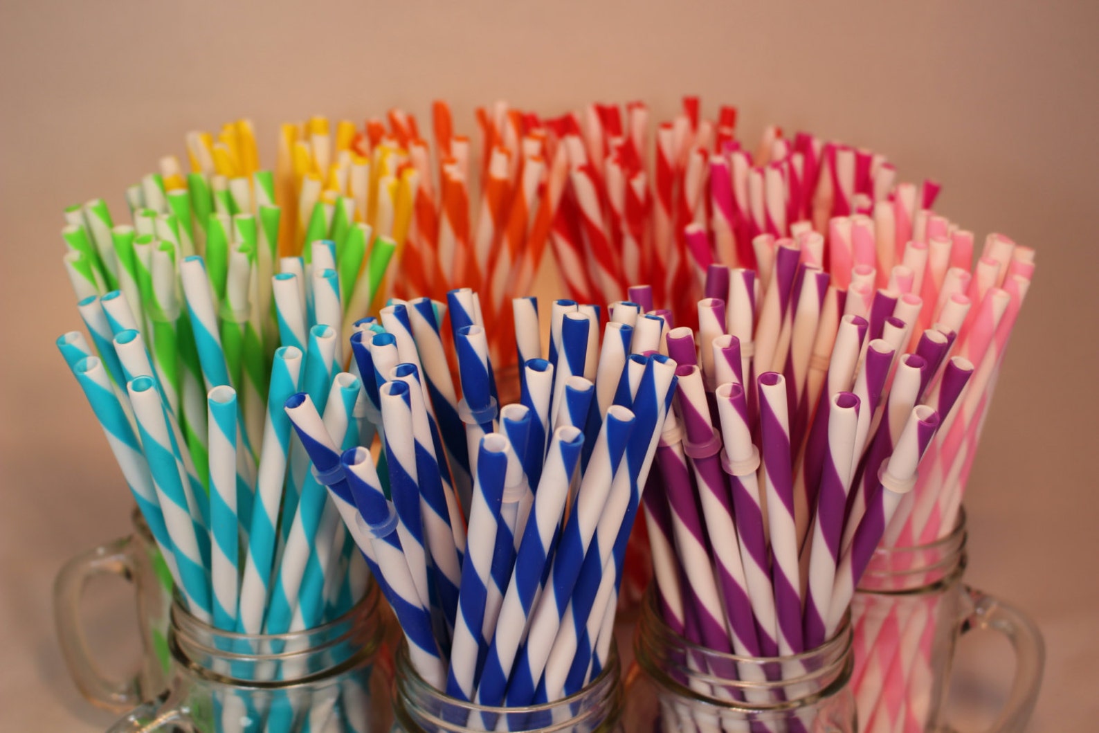 Reusable Straws BPA Free Eco Friendly Striped Blue Green 1 for Etsy