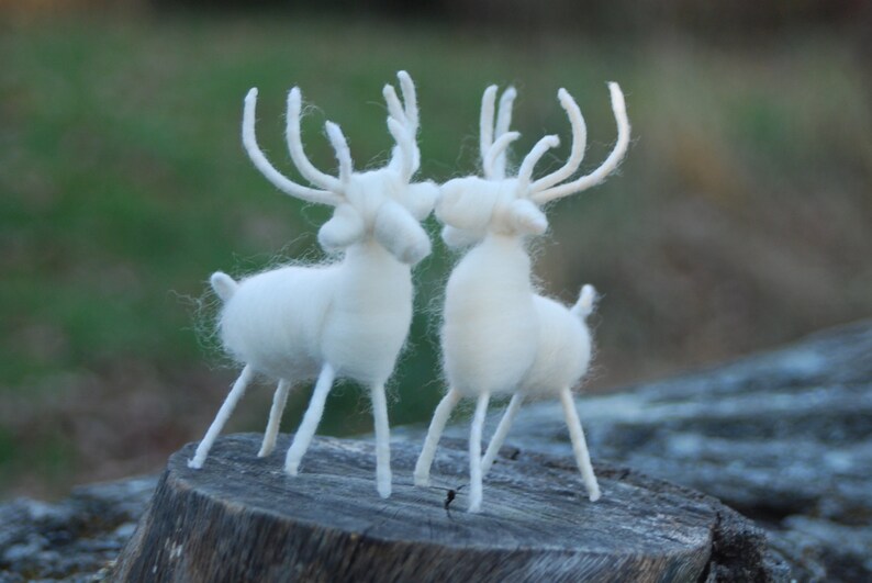 tiny reindeer figurines
