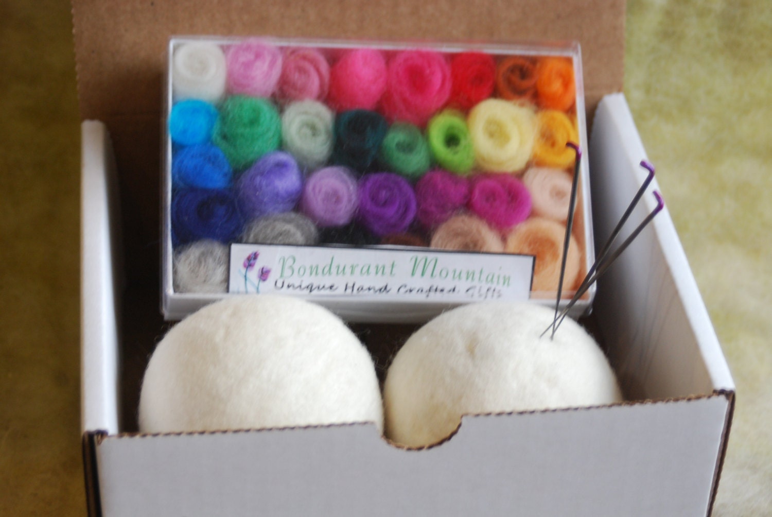 Wool Dryer Balls DIY Felting Kit with Wool Sampler Pack Etsy