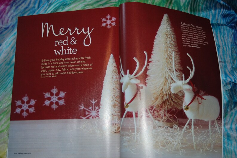 Handmade Felt Reindeer Featured In Better Homes & Gardens image 4