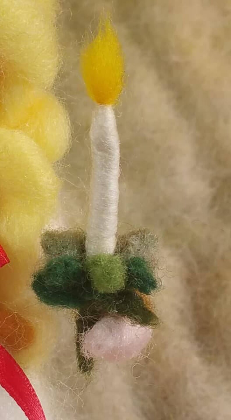 Handmade Needle Felted Ornament St Lucia Needle Felted Figure St Lucia Felted Decoration Christmas Decoration