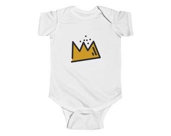 Basquiat Crown Baby Onesie