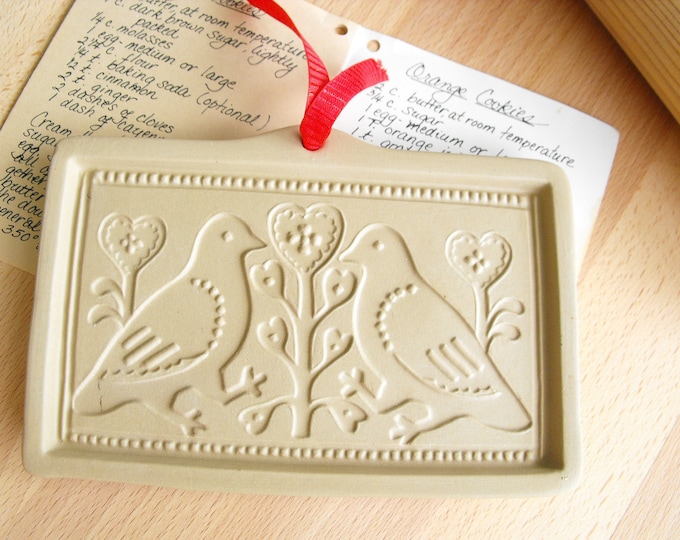Vintage Cookie Mold Lovebirds Brown Bag Cookie Art Etsy