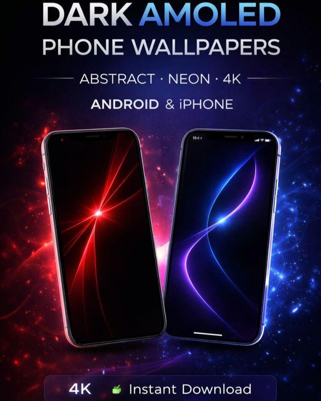 Dark AMOLED Phone Wallpapers – 10 Abstract 4K Backgrounds for iPhone