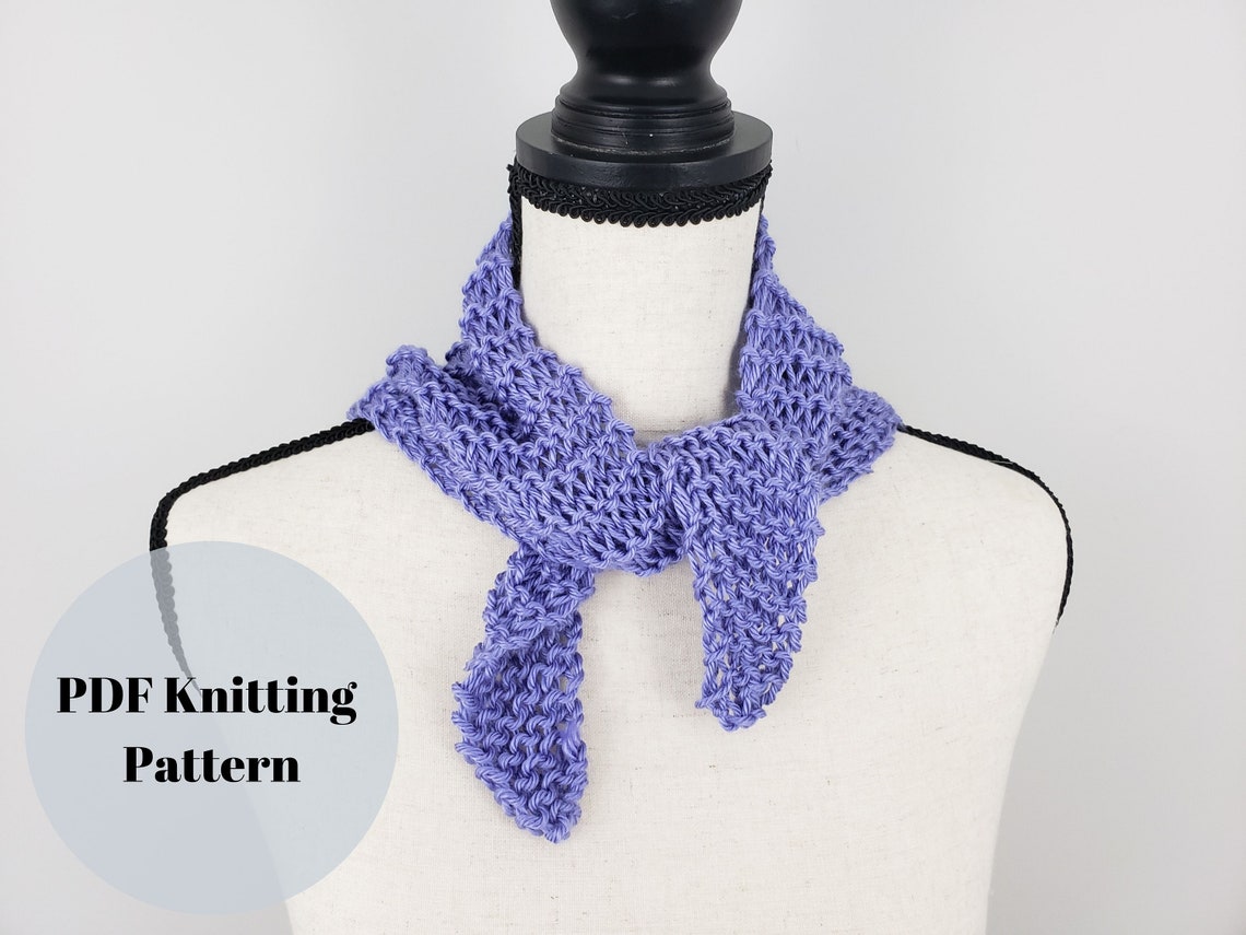 Knitting Pattern Easy Bandana Scarflet Quick Head Scarf Etsy