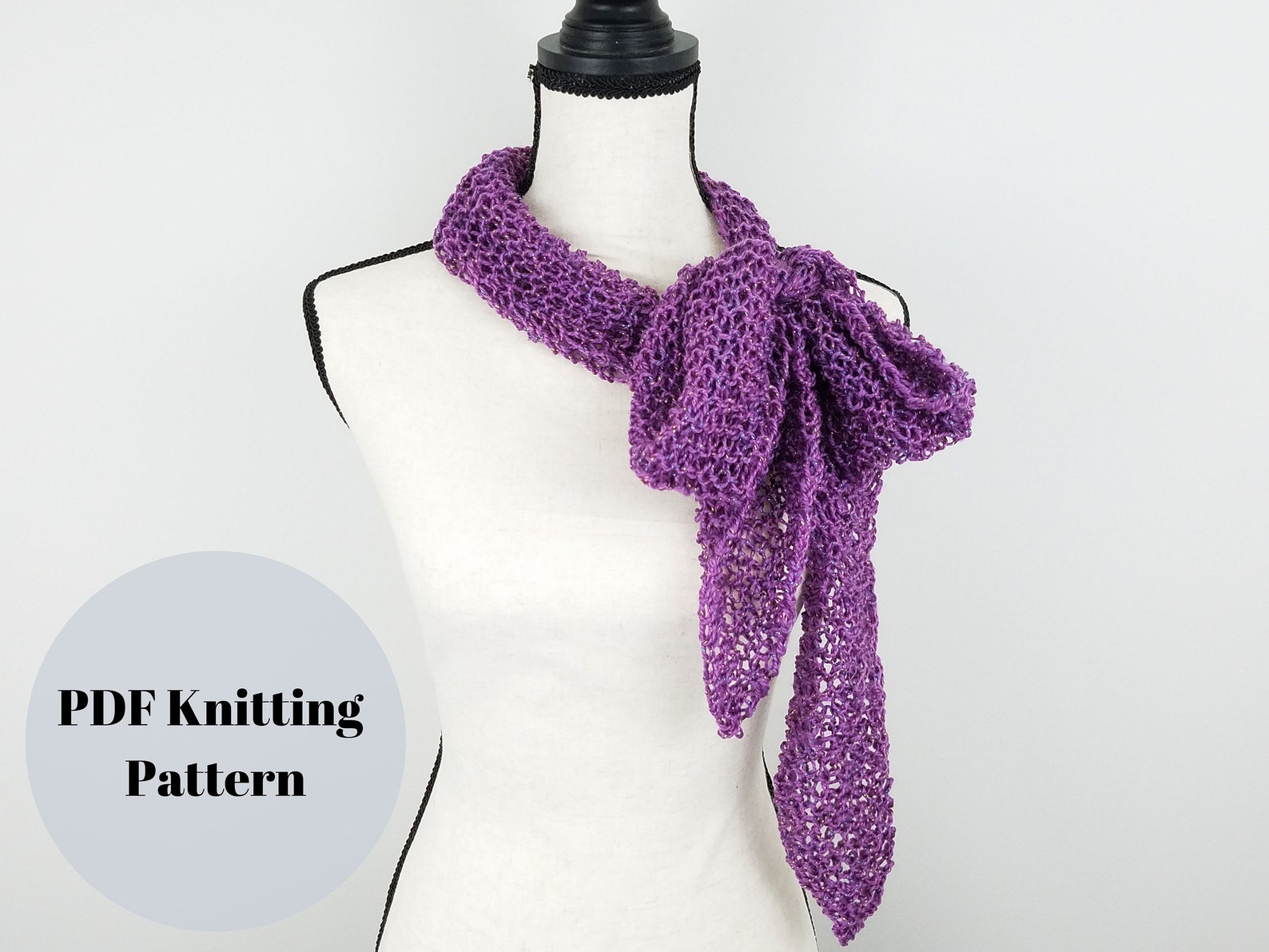 Skinny Scarf Knitting Pattern Fast Beginner Pattern Quick Easy Etsy