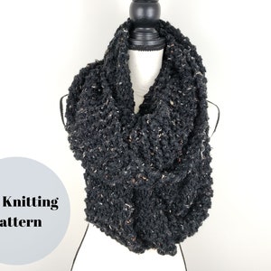 Chunky Infinity Scarf Knitting Kit / Beginner DIY Scarf Kit / Easy Knitting Pattern image 5