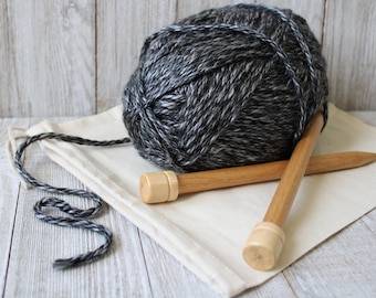 Chunky Scarf Beginner Knitting Kit / Beginner DIY Starter Scarf Kit / Easy Knitting Pattern