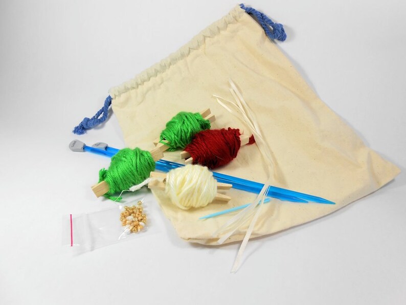 Ornament Knitting Kit Beginner DIY Christmas Tree Knit Kit  Etsy