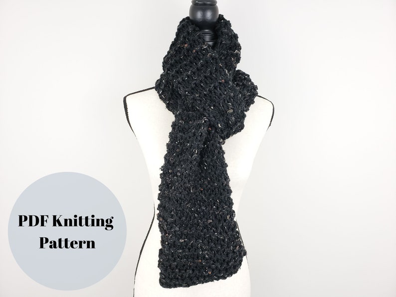 Chunky Infinity Scarf Knitting Kit / Beginner DIY Scarf Kit / Easy Knitting Pattern image 7