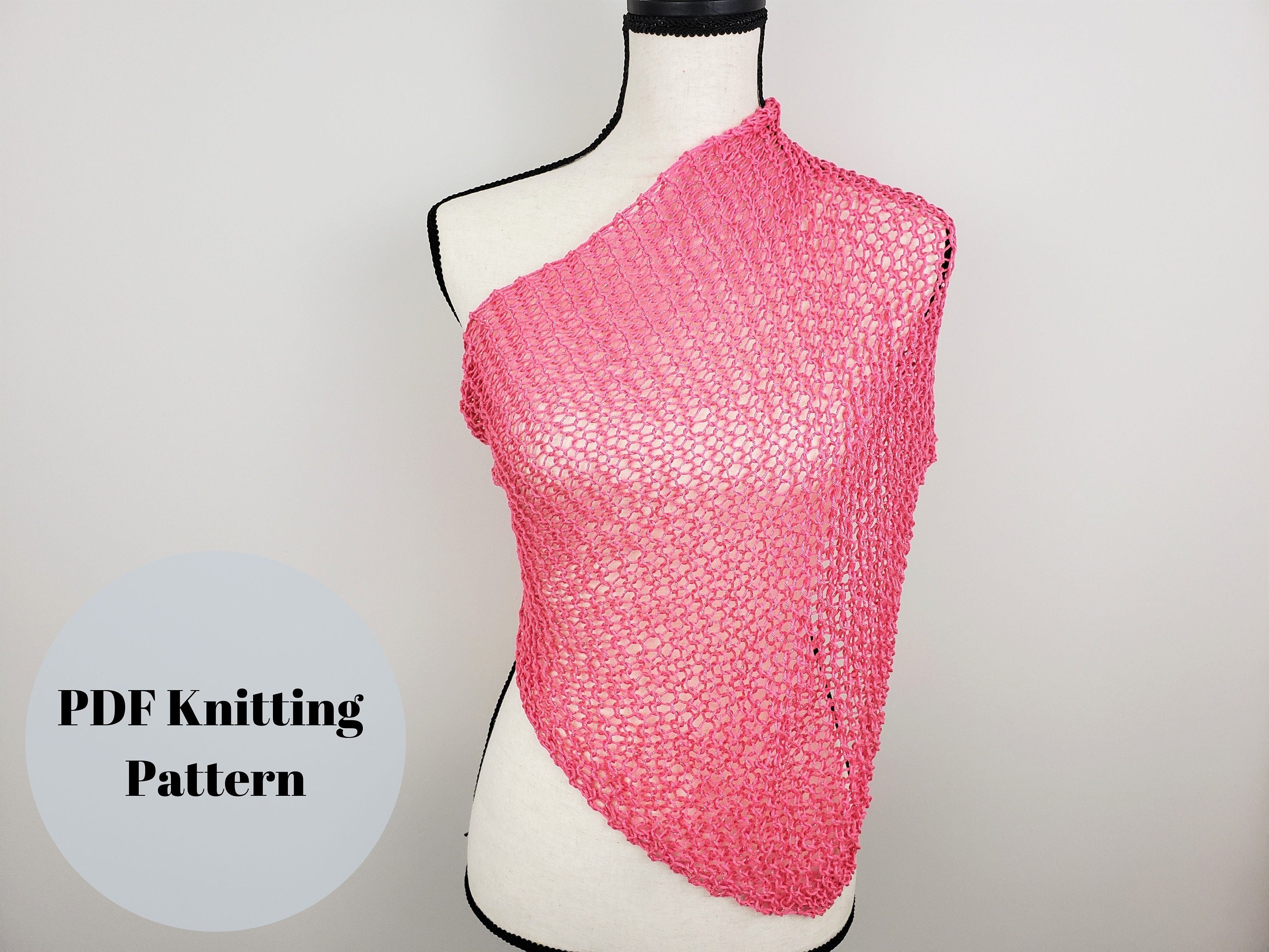 Shawl Knitting Pattern Easy Triangle Shawl Pattern Beginner - Etsy