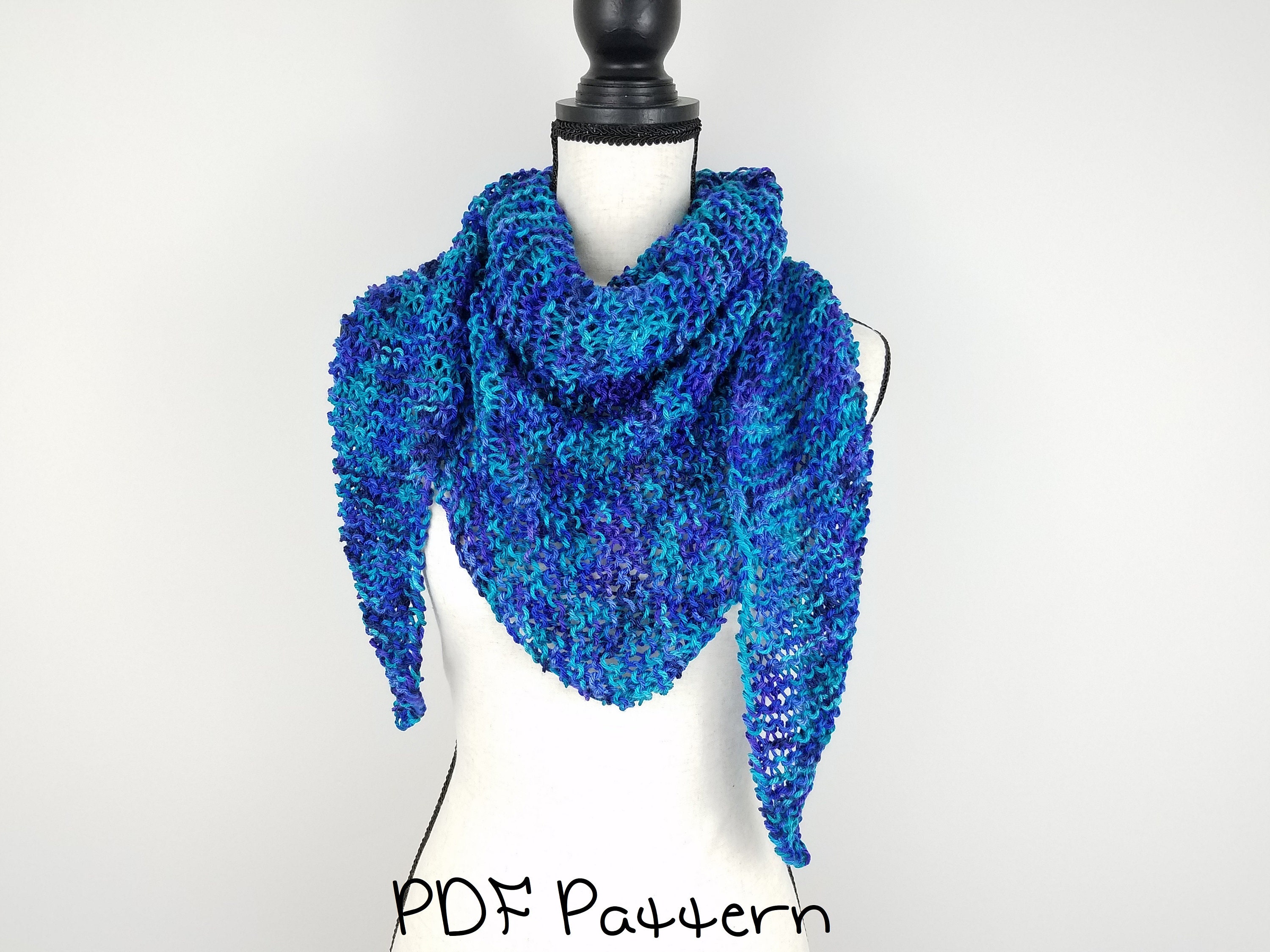 Shawl Knitting Pattern Easy Triangle Shawl Pattern 