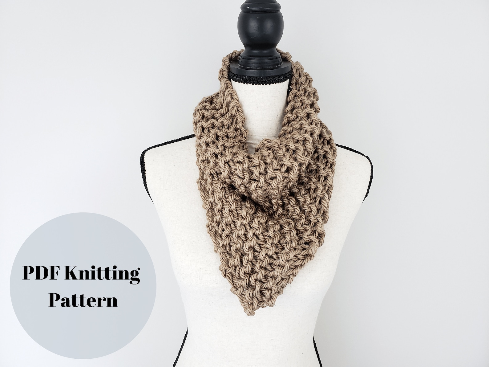 Bandana Cowl Knitting Pattern / Quick and Easy PDF Knitting Pattern ...