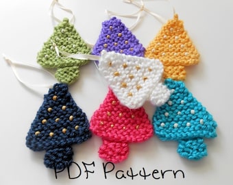 Christmas Ornament Pattern PDF Beaded Tree Knitting Pattern Quick Pattern