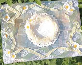 Pastel Daisy Lace Schleife Pin Display Board Ita Bag Insert Fairycore Cottagecore Anime Merch Geschenk