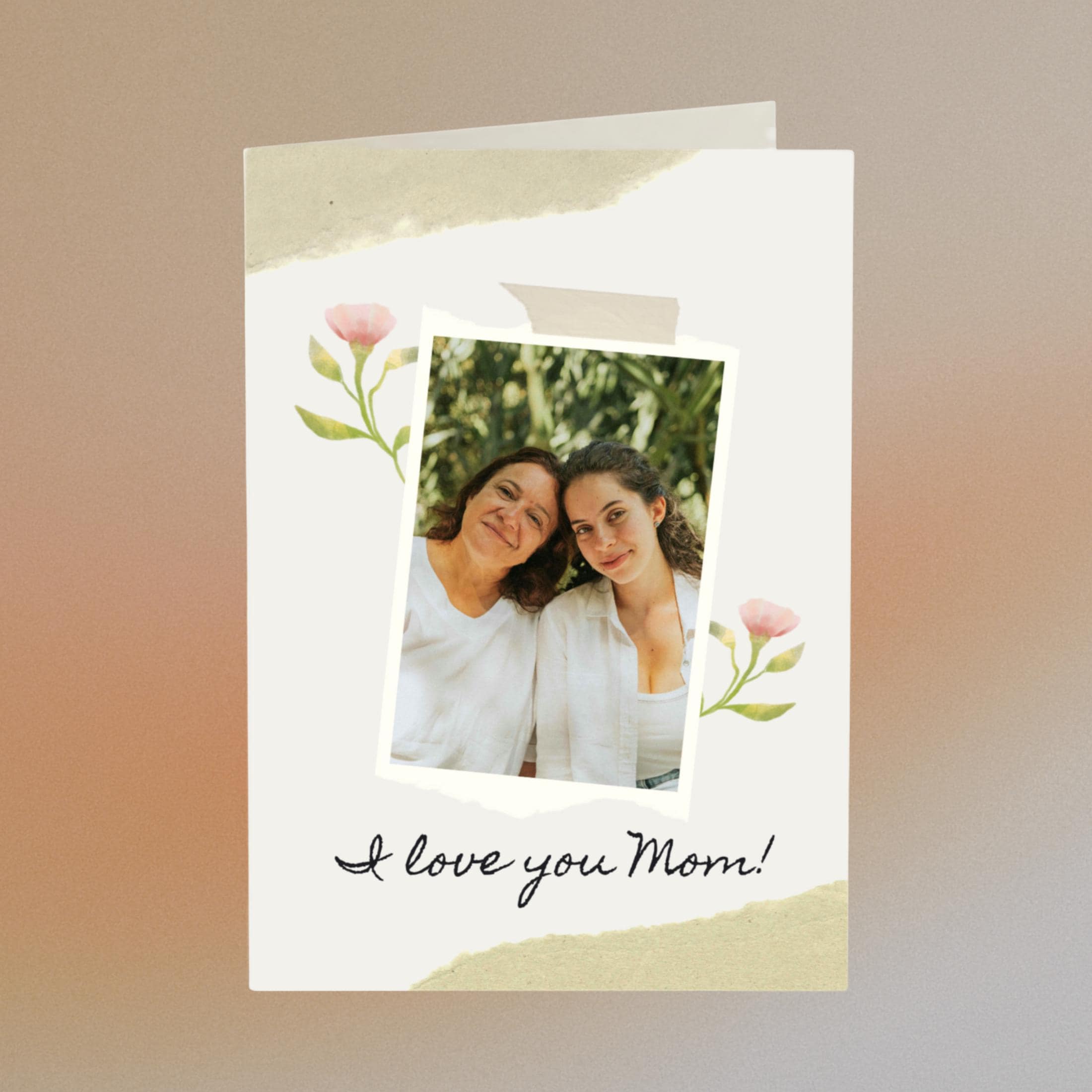 Editable Mother’s Day Card Template, Floral Photo Mom Card (digital ...