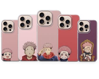 Bonita funda de teléfono Yuji Itadori Jujutsu Kaisen para iPhone 17 Air 16e Pro Max 15 14 13 / Samsung A37 A57 S26 Ultra S25 FE / Google Pixel 10A 9XL