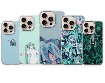 Bonita funda para teléfono Hatsune Miku con diseño de Vocaloid para iPhone 17, Air 16e, Pro Max 15, 14 y 13, Samsung A37, A57, S26 Ultra, S25FE y Pixel 10A.