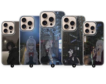 Bonita funda de teléfono de anime, regalo, estilo gótico de chica anime para iPhone 17 Air 16e Pro Max 15 14 13 / Samsung A37 A57 S26 Ultra S25FE / Pixel 10A