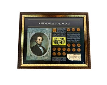 A Memorial To Lincoln Framed Penny Collection Display Abraham Lincoln Wall Art