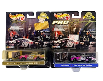 Hot Wheels Racing Jeff Burton 99 Exide Ford Taurus Pit Crew Diecast Lot 1998