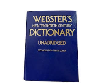 Webster's New Twentieth Century Dictionary Unabridged 2nd Edition Deluxe Color