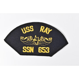 SSN-653 USS Ray U.S. Navy 1966 Sturgeon-class Attack Submarine 5" Cap Hat Patch