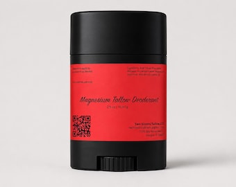 Magnesiumtalgdeodorant | Naturlig aluminiumfri deodorant | Doft av päronbär | Hudvård från gräsbetande talg | Handgjord i Idaho