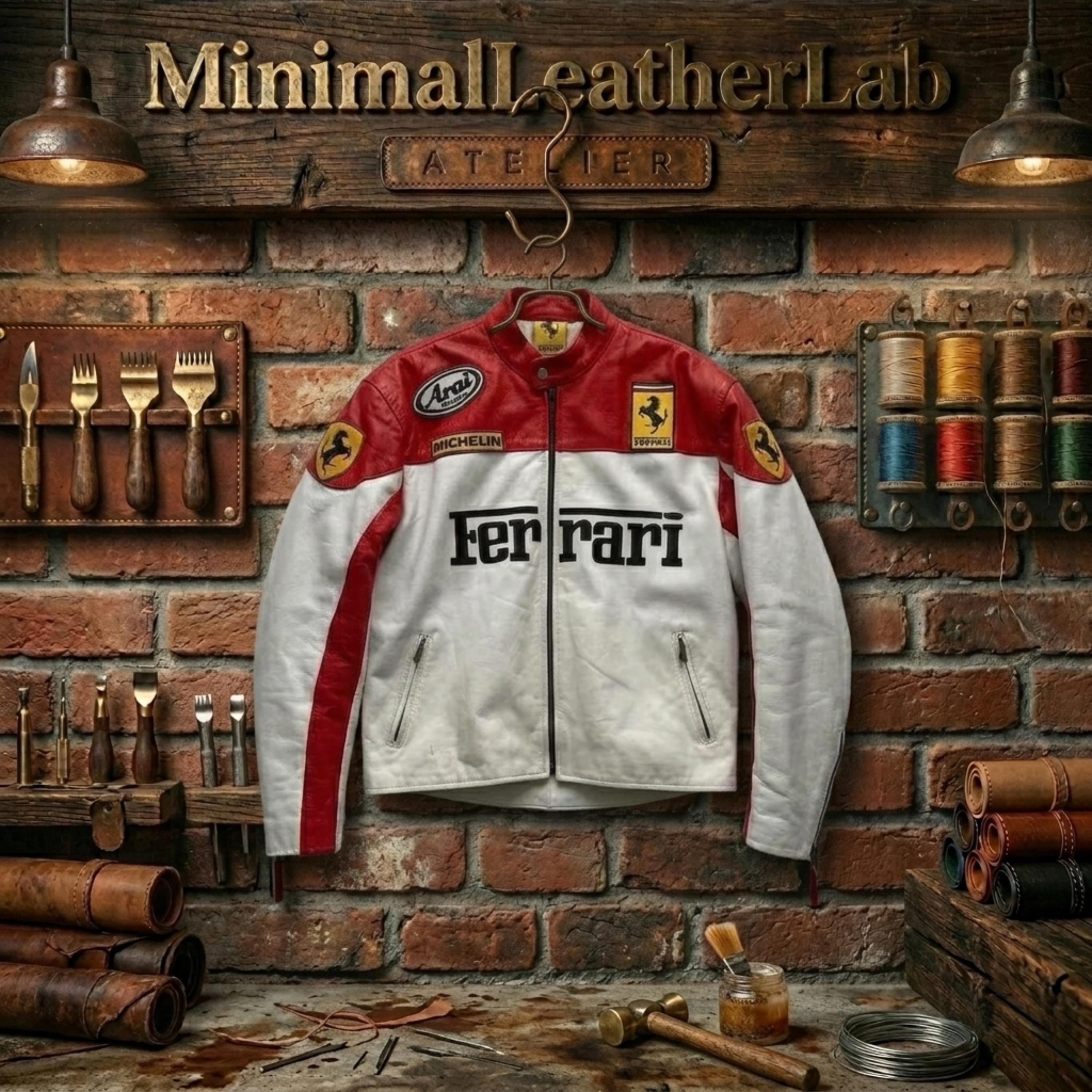 Ferrari 90s Leather Jacket Formula 1 - Etsy
