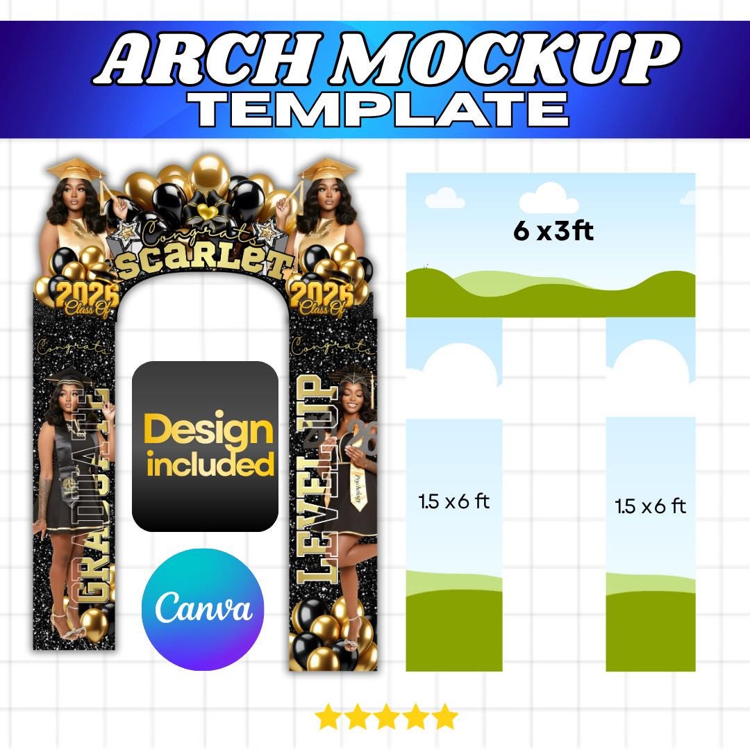Graduation Arch Entry Graduation Arch Template, Graduation Entry Archway, Grad Arch Mockup ...
