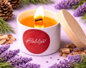 Beeswax Coconut Blend Candle – Lavender, Cedarwood, Unscented, Wooden Wick