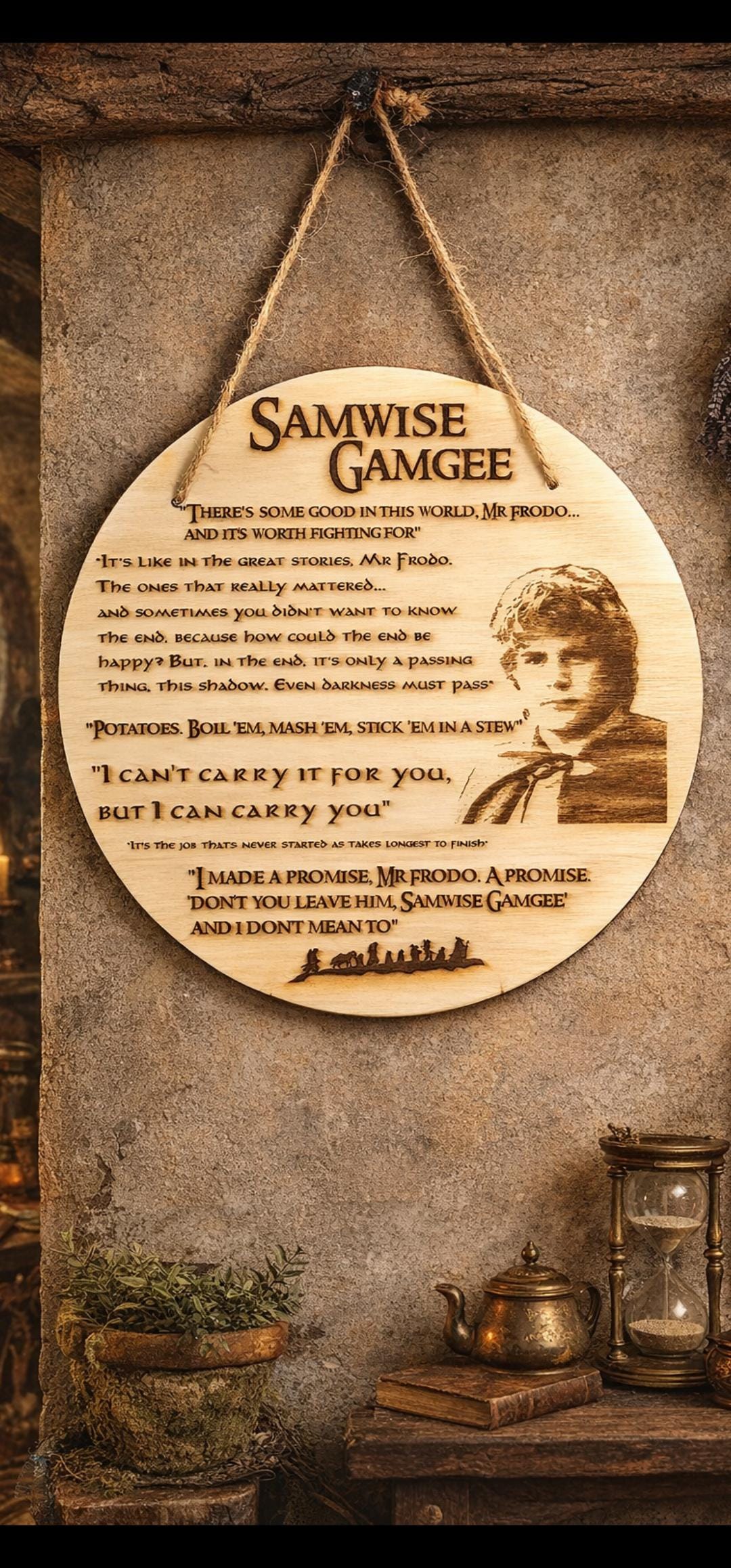 Samwise Gamgee | Lord of the Rings Wall Hanging | the Hobbit | Movie ...
