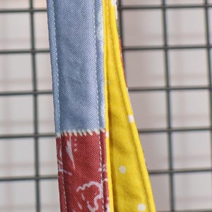 Colorful Patchwork Wristlet Keychain – Floral & Polka Dot Key Fob