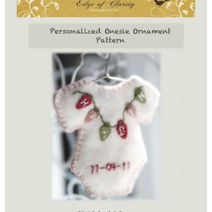 Personalized baby Christmas ornament - PATTERN ONLY - PDF Instant Download