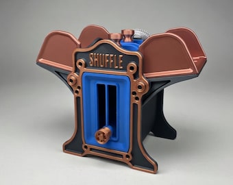 Barajador de cartas Steampunk alto para MTG Commander y Skip-Bo / 100 cartas con funda doble / Varios colores