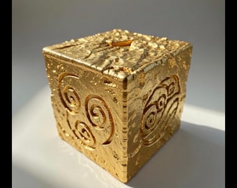 MTG Commander Deck Box | Magnetic 3D Printed Fantasy Relic Case Golden Nugget