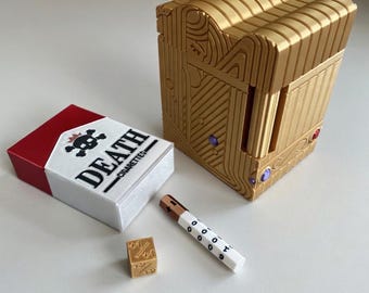 Conjunto de isqueiro e porta-cartões Sanji Sereia | Marcadores de cigarros e estojo do One Piece TCG | Impresso em 3D sob encomenda | Presente Sanji do OPTCG