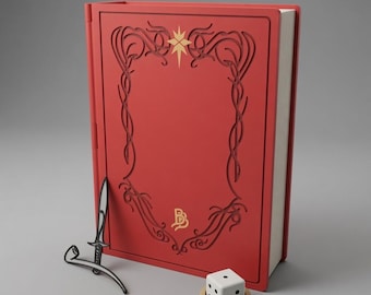Bilbo’s Journal Deck Box | Fantasy Red Book | Dual Compartment MTG Commander | 3D Printed