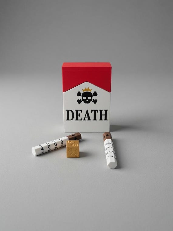 sanji cigarette brand Sanji Death Cigarettes Pack + 4 Magnetic Life Counters 1000-6000 Sanji smokes hand-rolled cigarettes #sketch
