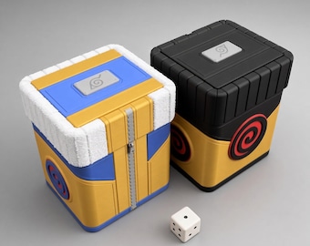 Caja para cartas de Naruto / 70x70x100 Magnética / Estilo infantil o adolescente / Impresa en 3D