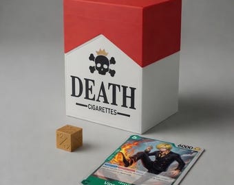 Caja para mazo de cigarrillos de la muerte de Sanji / Juego de cartas coleccionables de One Piece Vinsmoke Sanji