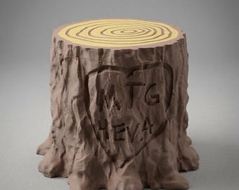 Tree Stump Deck Box for MTG Commander
