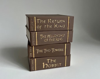 Lord of the Rings Book Deck Box – 3D Printed MTG Commander Deck Box for 100 Sleeved Cards – Fantasy TCG Card Storage