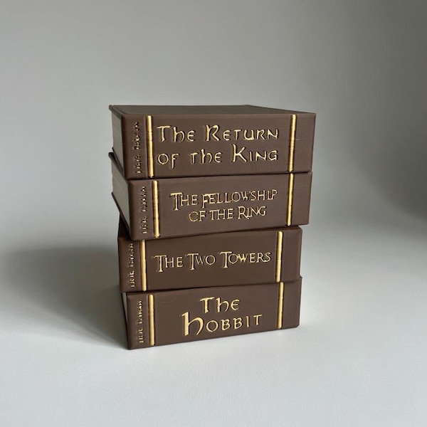 Lord of the Rings Book Deck Box – 3D Printed MTG Commander Deck Box for 100 Sleeved Cards – Fantasy TCG Card Storage