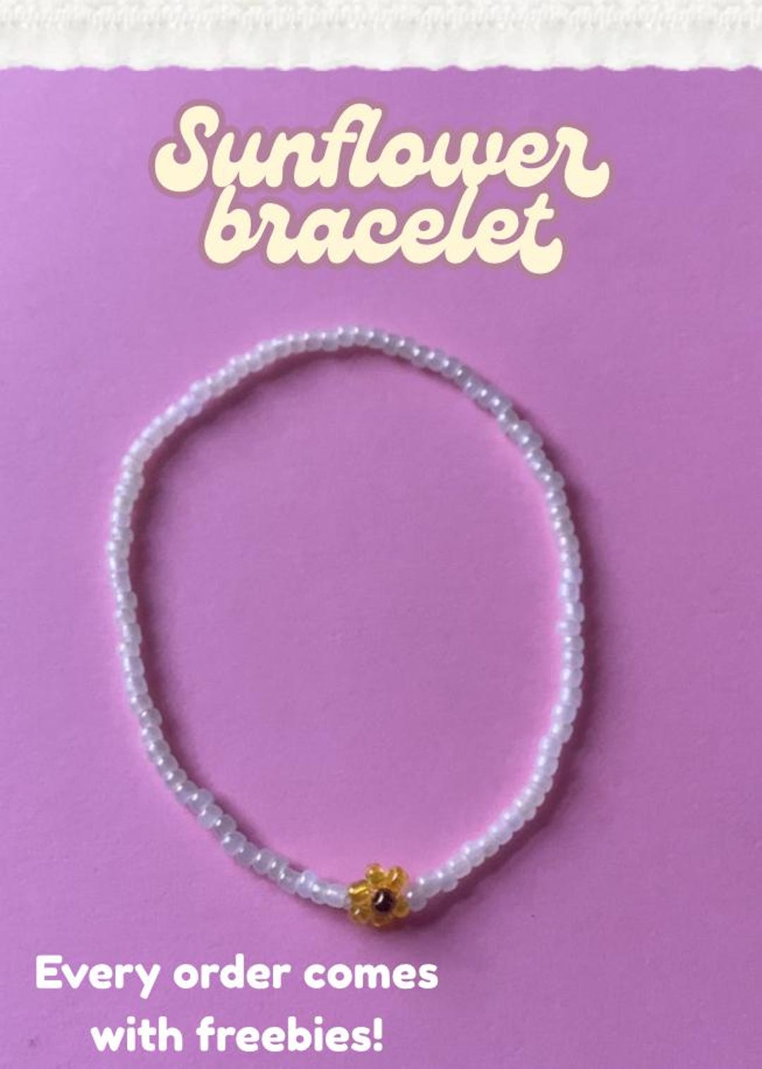 Sunflower Seed Bead Bracelet (EVERY ORDER Comes With Freebies!!) - Etsy