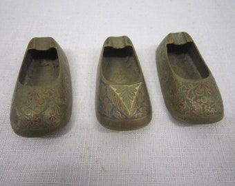 Vintage Moroccan Babouche Ashtrays, S/3