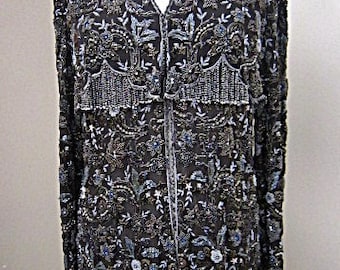 Badgley Mishka Beaded Couture Jacket Size Small
