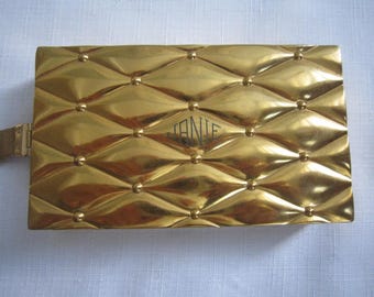 Vintage 60's Evans Gold Wristlet, Monogrammed