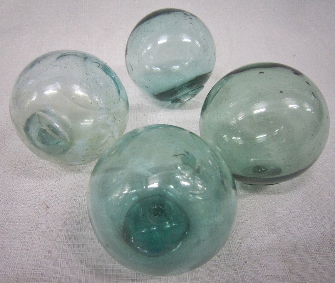 Antique Glass Fishing Floats S/8 Etsy